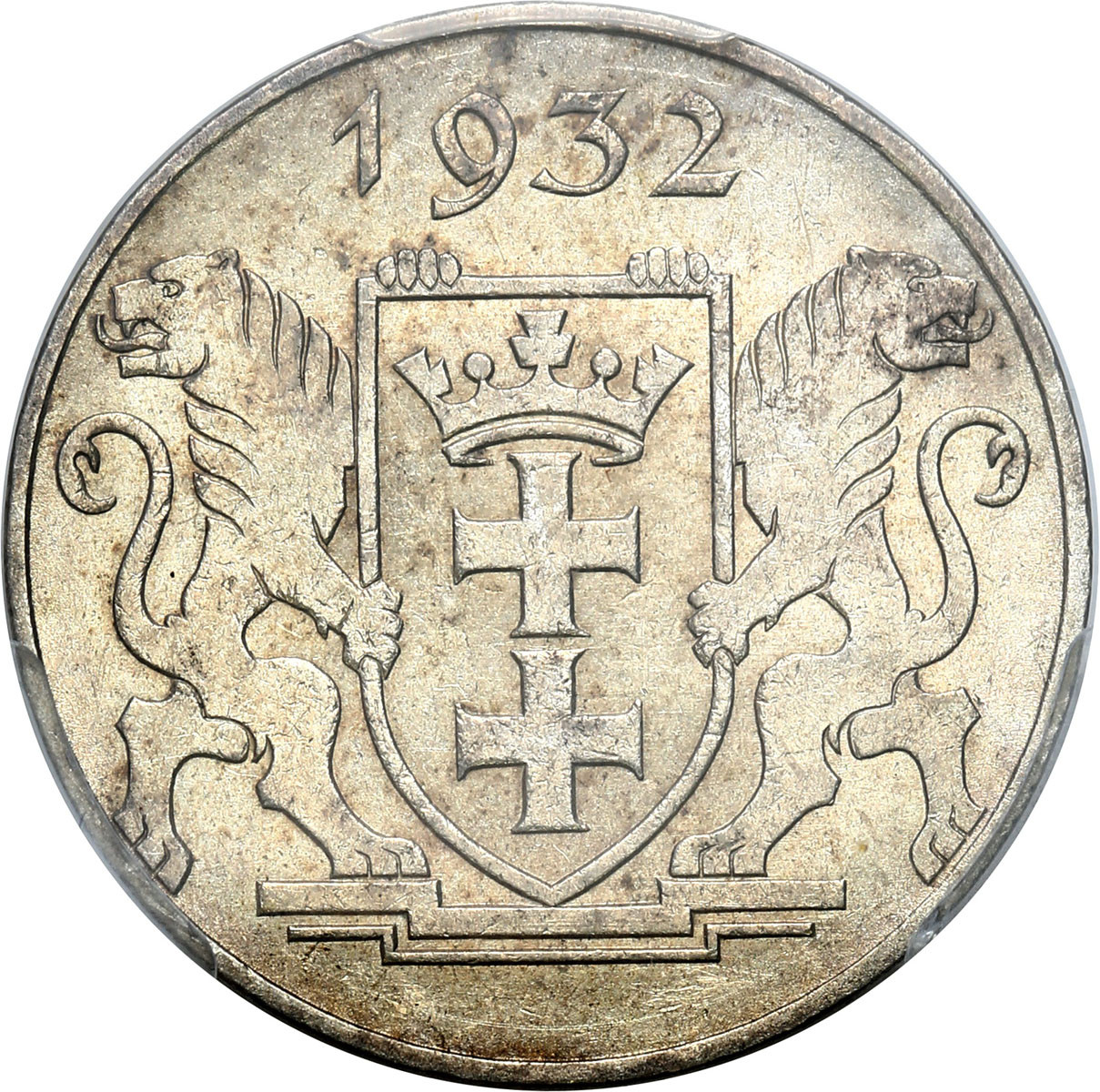 Wolne Miasto Gdańsk / Danzig. 2 guldeny 1932 Koga PCGS MS63 - PIĘKNE